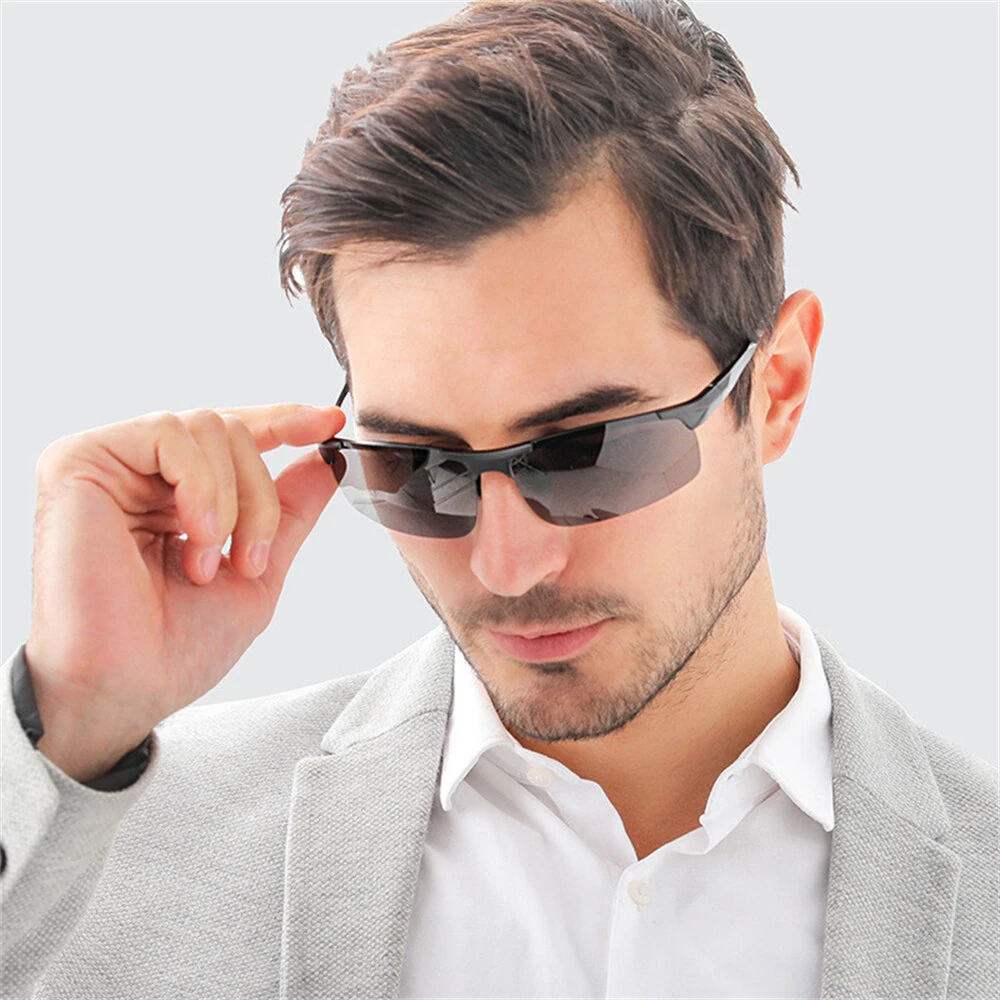 (image for) Classic Men Polarized Sunglasses Lightweight UV400 Protection Anti-Glare Sun Eyewear Glasses for Outdoor Climbing Fishing Travel