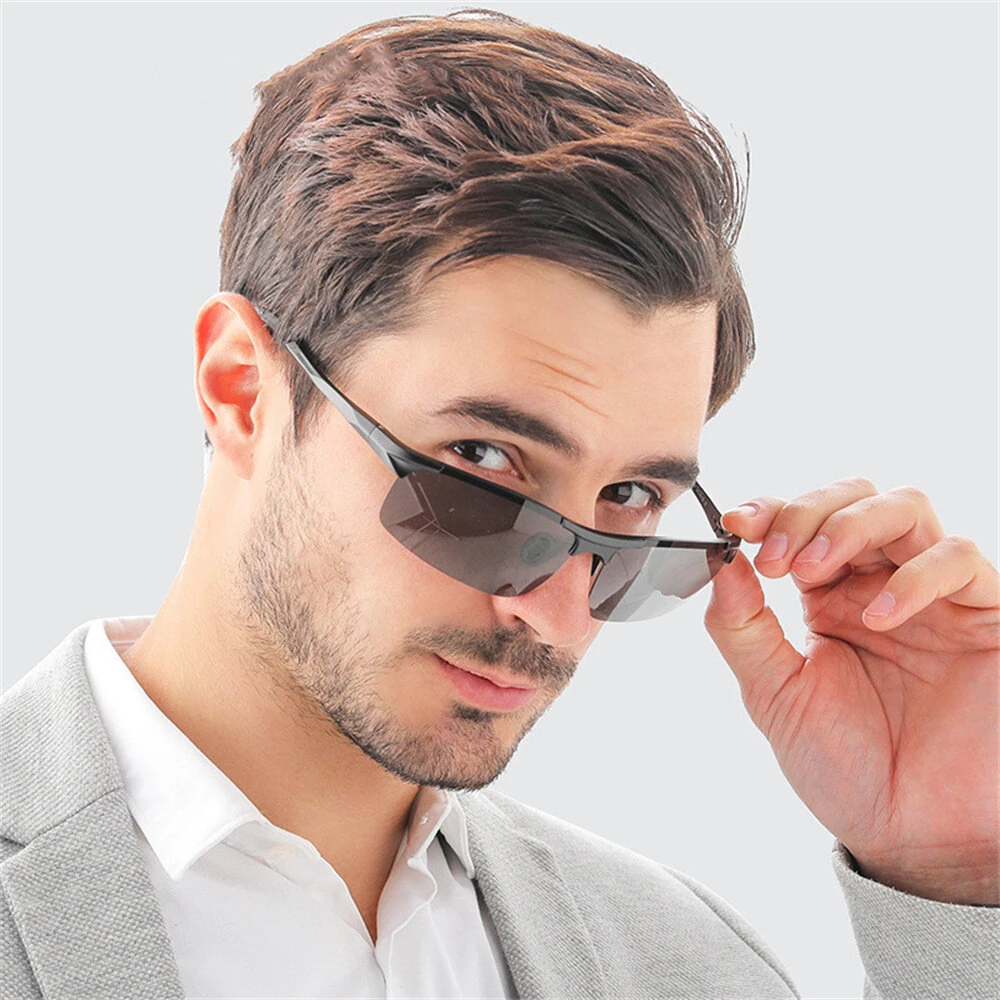(image for) Classic Men Polarized Sunglasses Lightweight UV400 Protection Anti-Glare Sun Eyewear Glasses for Outdoor Climbing Fishing Travel